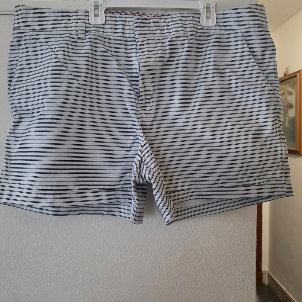 Tommy Hilfiger Black and White Striped Women Shorts